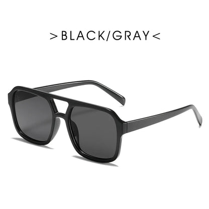 New Square Sunglasses Women Fashion Double Beam Sunglasses Women/men.