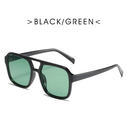 New Square Sunglasses Women Fashion Double Beam Sunglasses Women/men.