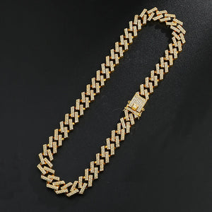 Rhinestone Miami Zircon Men's Necklaces choker Jewelry
