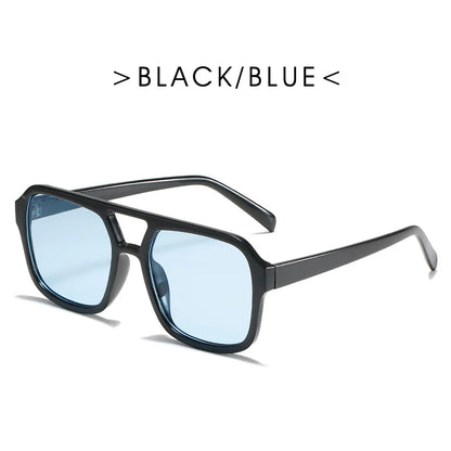 New Square Sunglasses Women Fashion Double Beam Sunglasses Women/men.