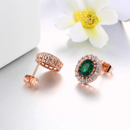 Wedding Jewelry Set For Women Rose Gold Color 3pcs set.