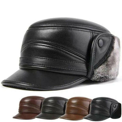 Winter Leather hats and caps