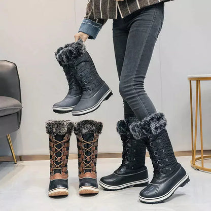 Winter Boots Women Snow Boots Winter Shoes Warm Thick Fur Non-slip Waterproof High Boots Woman Shoes Big Size 36-42.