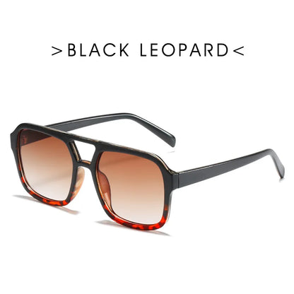 New Square Sunglasses Women Fashion Double Beam Sunglasses Women/men.