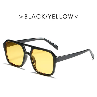 New Square Sunglasses Women Fashion Double Beam Sunglasses Women/men.