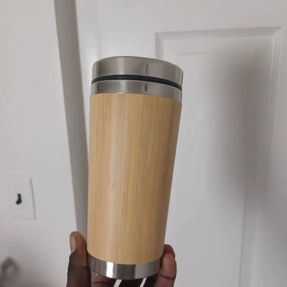 Natural Bamboo tumbler.