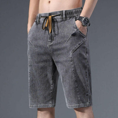 Men Fashion Baggy Cargo Jean Shorts Mens Mult Pockets Boardshorts Shorts Denim Overall Breeches Loose Shorts Jeans For Men.