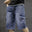 Men Fashion Baggy Cargo Jean Shorts Mens Mult Pockets Boardshorts Shorts Denim Overall Breeches Loose Shorts Jeans For Men.