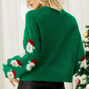 Cozy Knitted Jumper Featuring Modern Lantern Sleeves - Chic Wardrobe Essential
