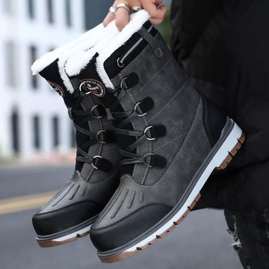 High Quality Winter Snow Boots Men's 2024 Plush Warm Comfortable Anti Slip Wear-resistant Waterproof Outdoor Casual Cotton Shoes