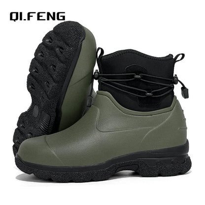 Men's  Thick Sole High Top Anti Slip  Work Safety Boots