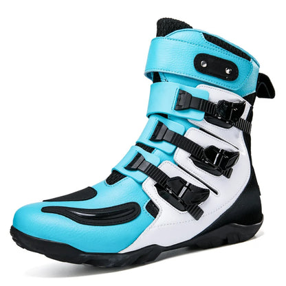 Buckle Motorcycle Boots Ankle Protection Essential Locomotive Shoe.