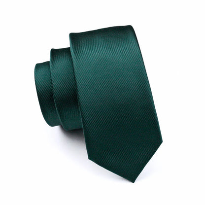 Barry.Wang Green Men Tie Wedding Silk Solid Necktie Pocket Square Cufflinks Sets New Suit High Quality Party Business Designer