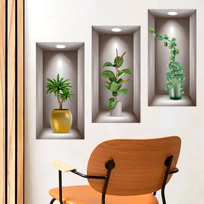 Wall Art Stickers Simulate 3D Three-dimensional  Wallpapers