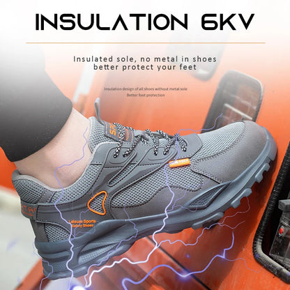 Insulation Shoes 6KV Plastic Toe Work Shoes Men Women Safety Shoes Breathable Lightweight Indestructible Work Sneakers Boots Man