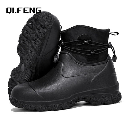 Men's  Thick Sole High Top Anti Slip  Work Safety Boots