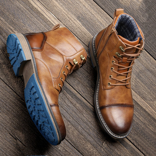 Retro Men Boots  Fashion Comfortable  Spring Leather Boots