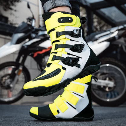 Buckle Motorcycle Boots Ankle Protection Essential Locomotive Shoe.