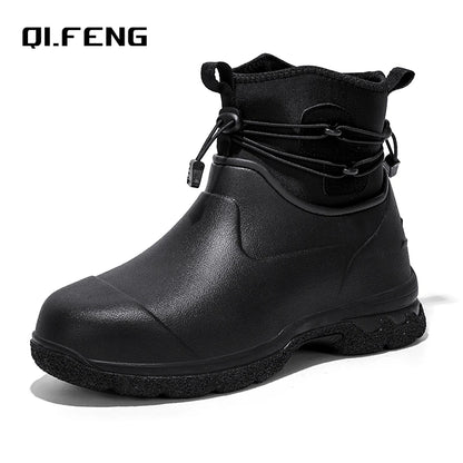 Men's  Thick Sole High Top Anti Slip  Work Safety Boots