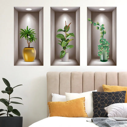 Wall Art Stickers Simulate 3D Three-dimensional  Wallpapers