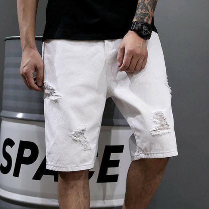 Men Fashion Baggy Cargo Jean Shorts Mens Mult Pockets Boardshorts Shorts Denim Overall Breeches Loose Shorts Jeans For Men.