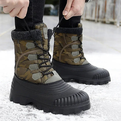 High Top Winter Camouflage Boots for men