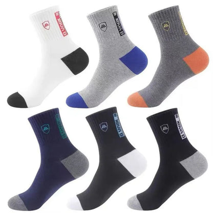 5 Pairs Apring And Fall Mens Sports Socks Summer Leisure Sweat Absorbent Comfortable Thin  Breathable Basketball Meias EU 38-43