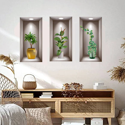 Wall Art Stickers Simulate 3D Three-dimensional  Wallpapers