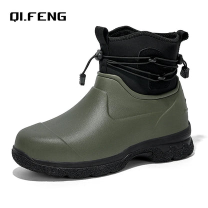 Men's  Thick Sole High Top Anti Slip  Work Safety Boots