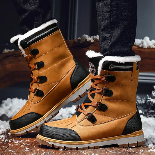 High Quality Winter Snow Boots Men's 2024 Plush Warm Comfortable Anti Slip Wear-resistant Waterproof Outdoor Casual Cotton Shoes