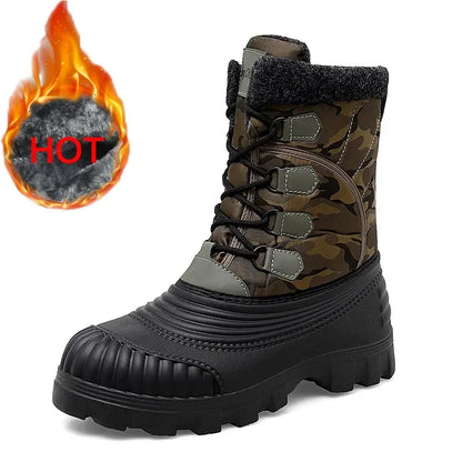 High Top Winter Camouflage Boots for men