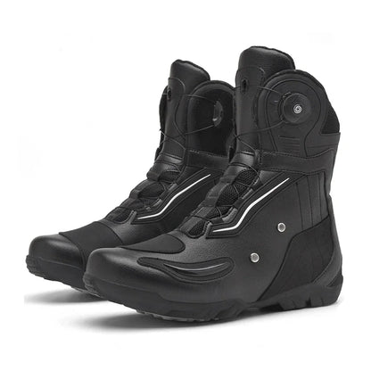 Motorcycle Men Boots Racing Shoes Riding Breathable Soft Boots Durable Off-road Motorbike Anti-kick protection Black Equipment