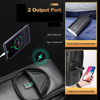 Travel bags with charger port