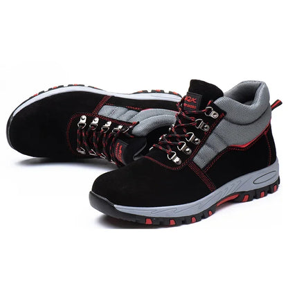 Men's High Top Safety Shoes Work Shoes Puncture Resistant.