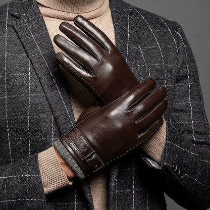 Genuine sheepskin Leather Gloves for men