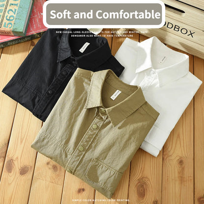 New Cargo Casual Long-sleeved Men Shirts.