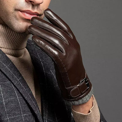 Genuine sheepskin Leather Gloves for men