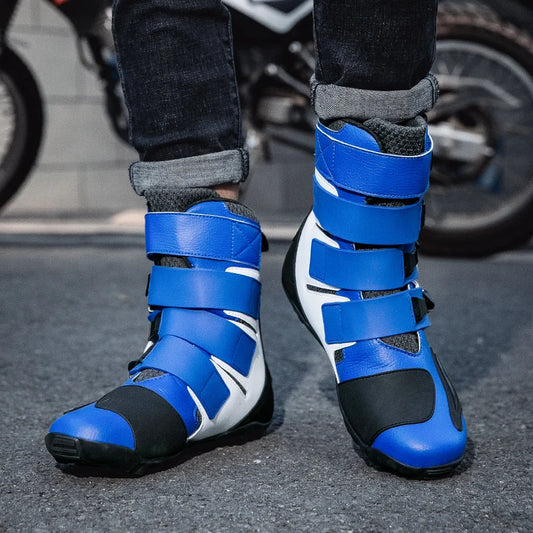 Buckle Motorcycle Boots Ankle Protection Essential Locomotive Shoe.