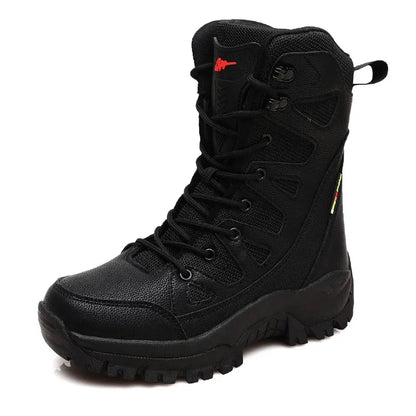 New Waterproof Men's Boots Outdoor Non-slip Men Hiking Boots High Top Winter Men's Motorcycle Boots Rubber Men Work Desert Boots