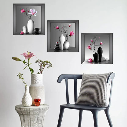 Wall Art Stickers Simulate 3D Three-dimensional  Wallpapers