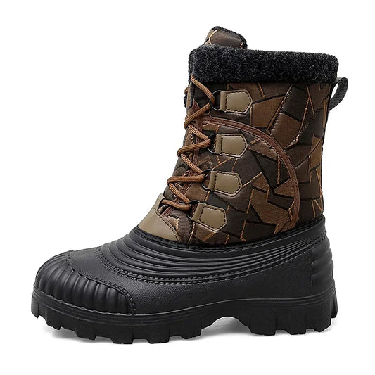 High Top Winter Camouflage Boots for men