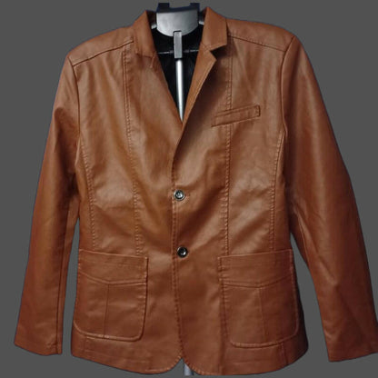 Blazer Leather Button Jacket for Men.