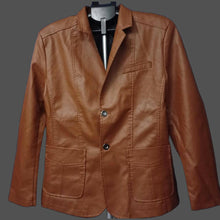 Load image into Gallery viewer, Blazer Leather Button Jacket for Men.
