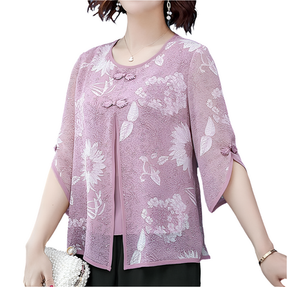 Women Spring Summer Style Chiffon Blouses Shirts .