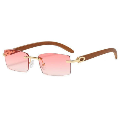 CATERSIDE New Punk Rimless Rectangle Sunglasses Men/women 