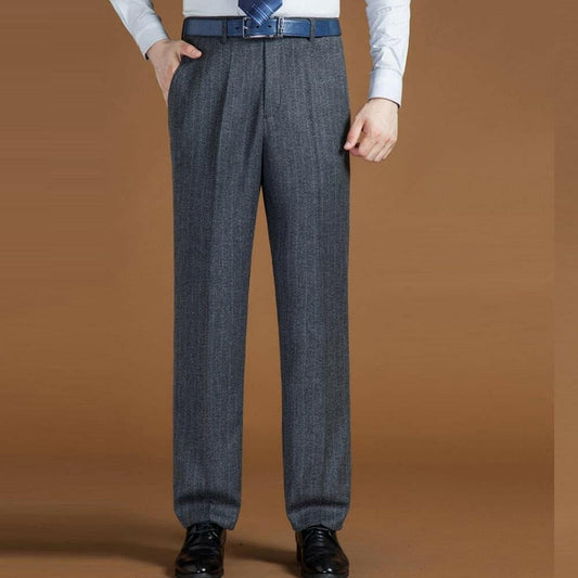 "High Waist  Formal Trousers Men"