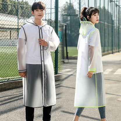 Man Raincoat Transparent Waterproof Ladies Rain Coat Women Windproof Single-person Rainwear Impermeable Environmental Travel.