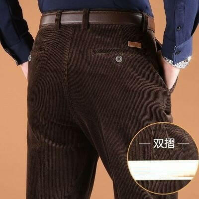  Warm Autumn Winter Men Pants High Waist Mens Pants 