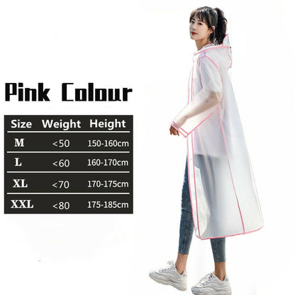 Man Raincoat Transparent Waterproof Ladies Rain Coat Women Windproof Single-person Rainwear Impermeable Environmental Travel.