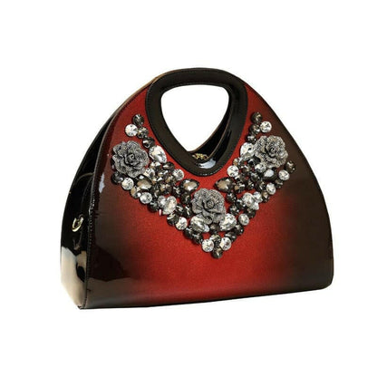 Luxury Fashion Diamond Women Handbag Female Dumpling Bag Genuine Leather Tote Bag Ladies New Party Shoulder Messenger Bags.